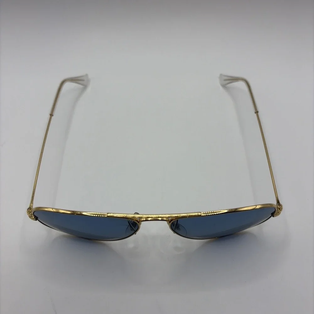 Ray-Ban Sunglasses RB3025 Aviator Flash Gold Frame Blue Flash Lenses 55 Unisex